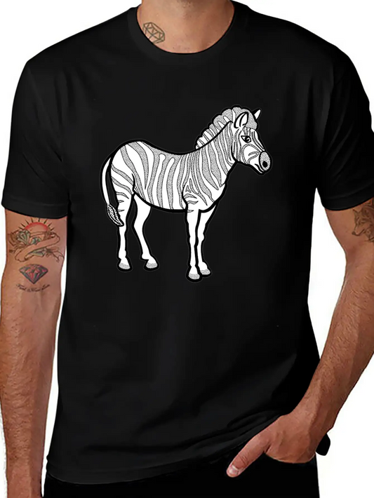 Zebra Horse Safari Serengeti Africa Afrika Pferd47 Lightweight Cotton T-Shirt – Daily Comfort Graphic Shirt