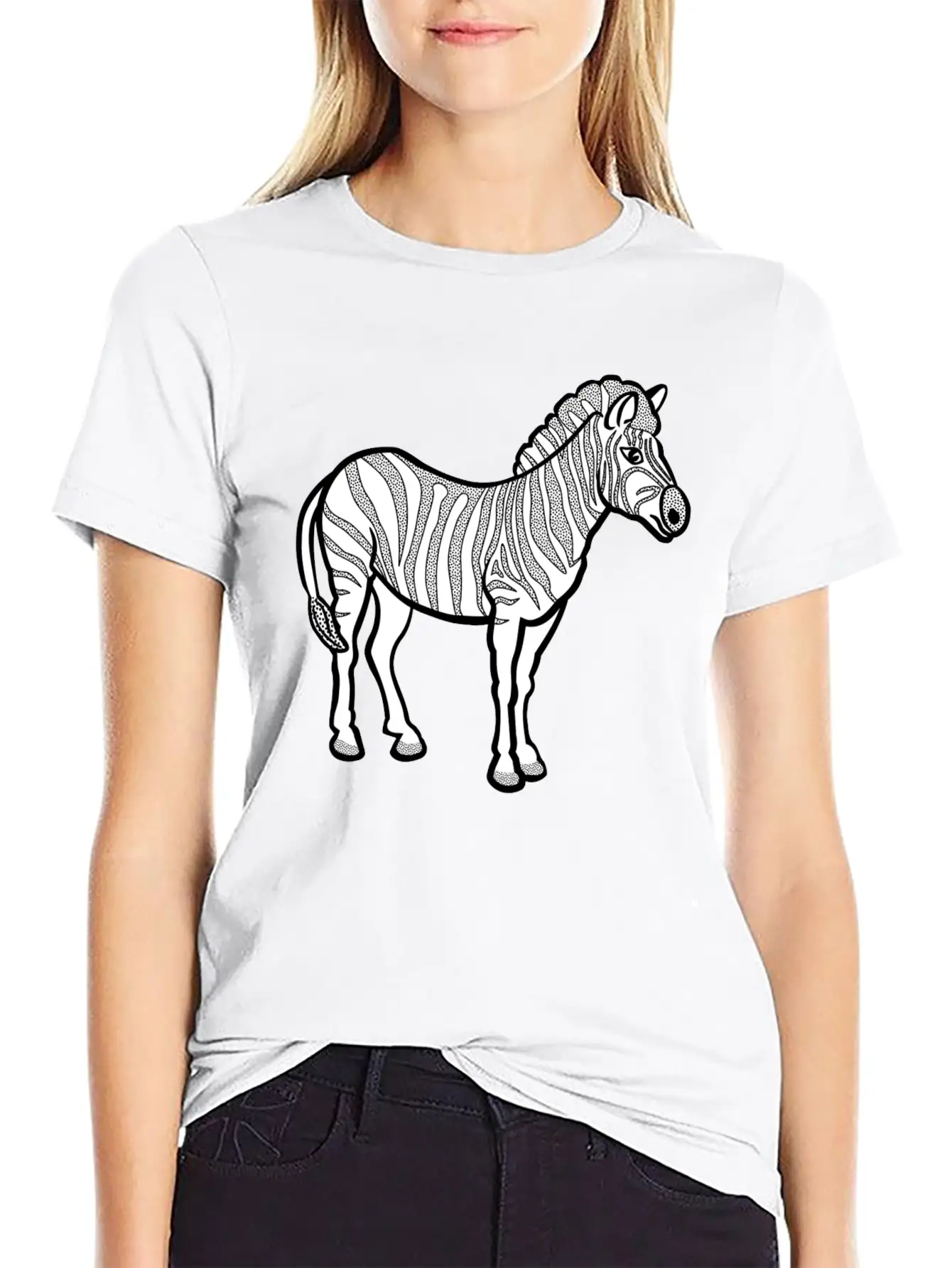 Zebra Horse Safari Serengeti Africa Afrika Pferd47 Lightweight Cotton T-Shirt – Daily Comfort Graphic Shirt