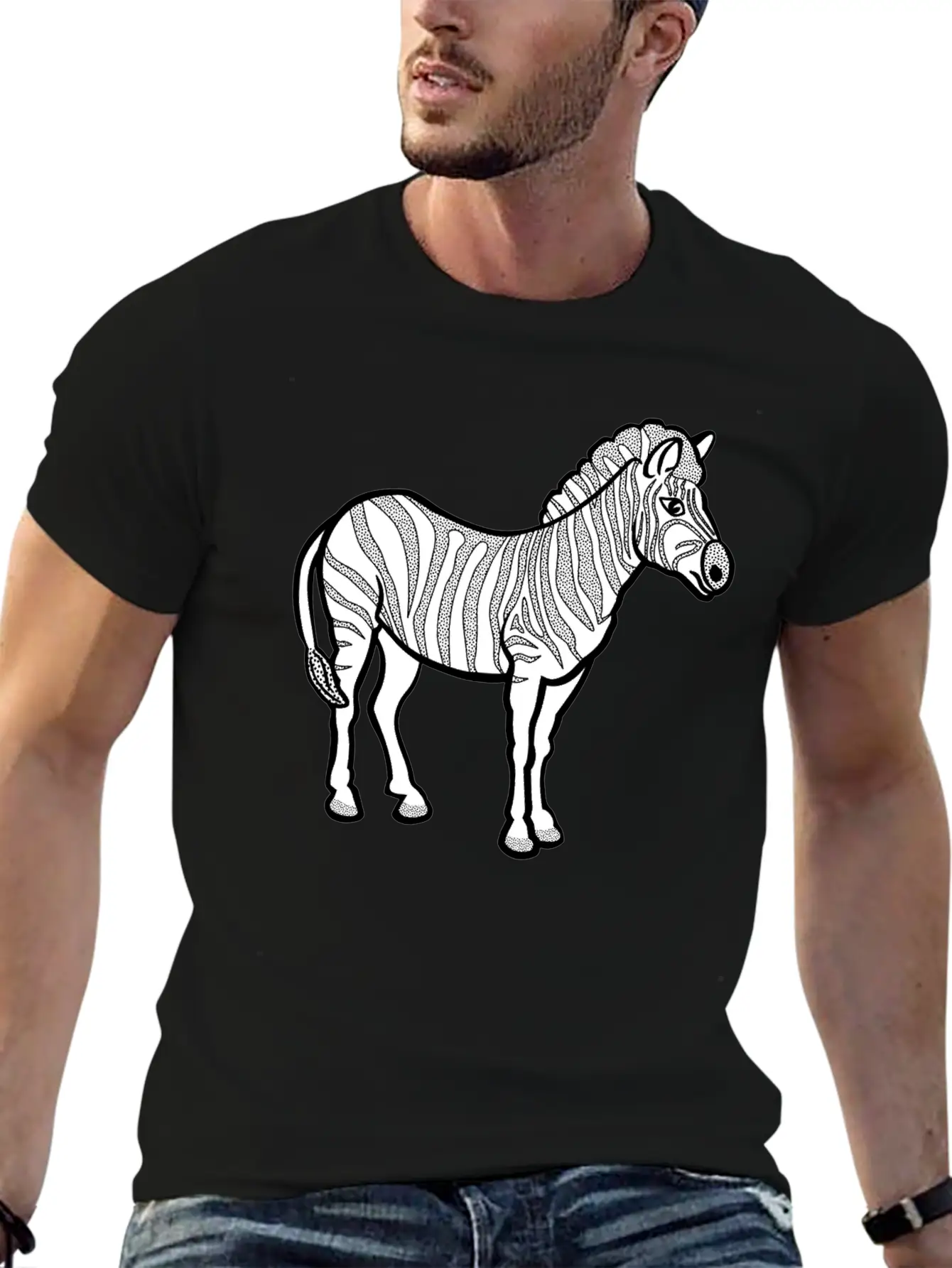 Zebra Horse Safari Serengeti Africa Afrika Pferd47 Lightweight Cotton T-Shirt – Daily Comfort Graphic Shirt
