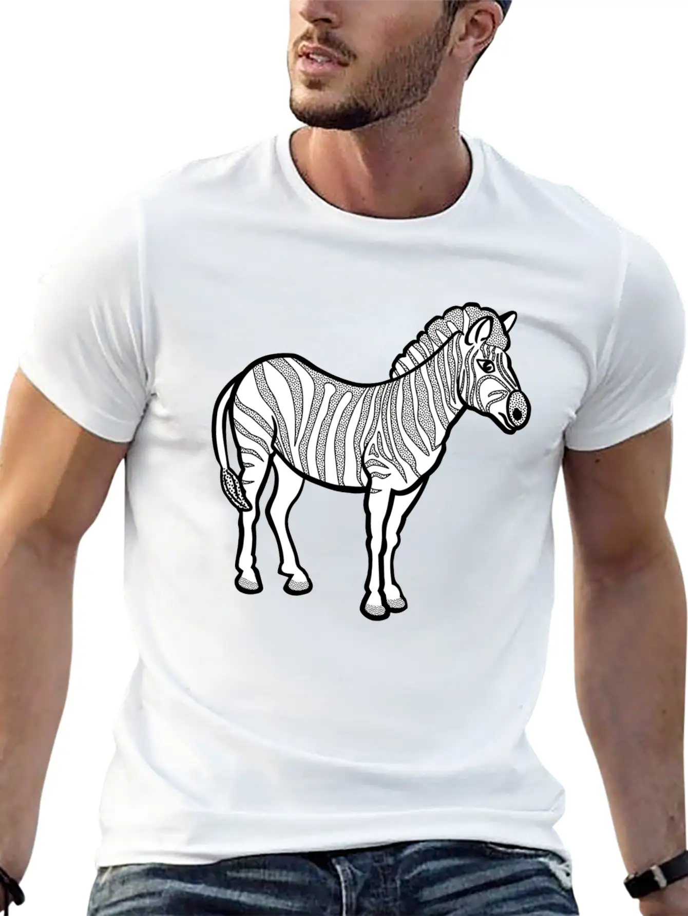 Zebra Horse Safari Serengeti Africa Afrika Pferd47 Lightweight Cotton T-Shirt – Daily Comfort Graphic Shirt