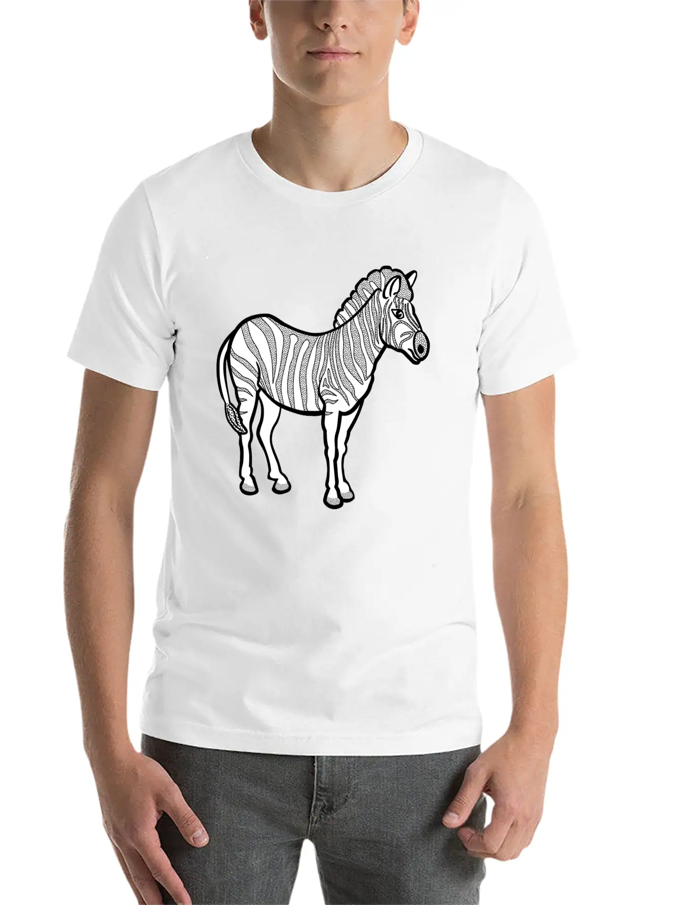 Zebra Horse Safari Serengeti Africa Afrika Pferd47 Lightweight Cotton T-Shirt – Daily Comfort Graphic Shirt