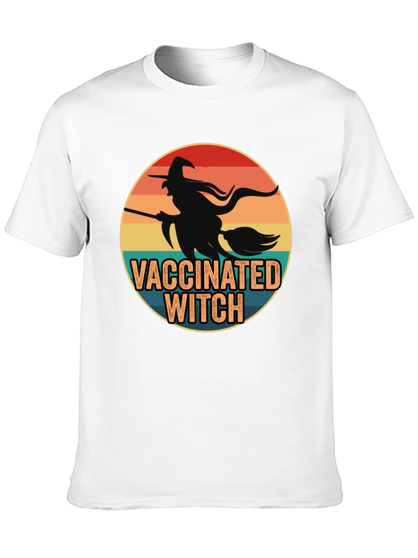 Vaccinated Witch T-Shirt - Halloween Design