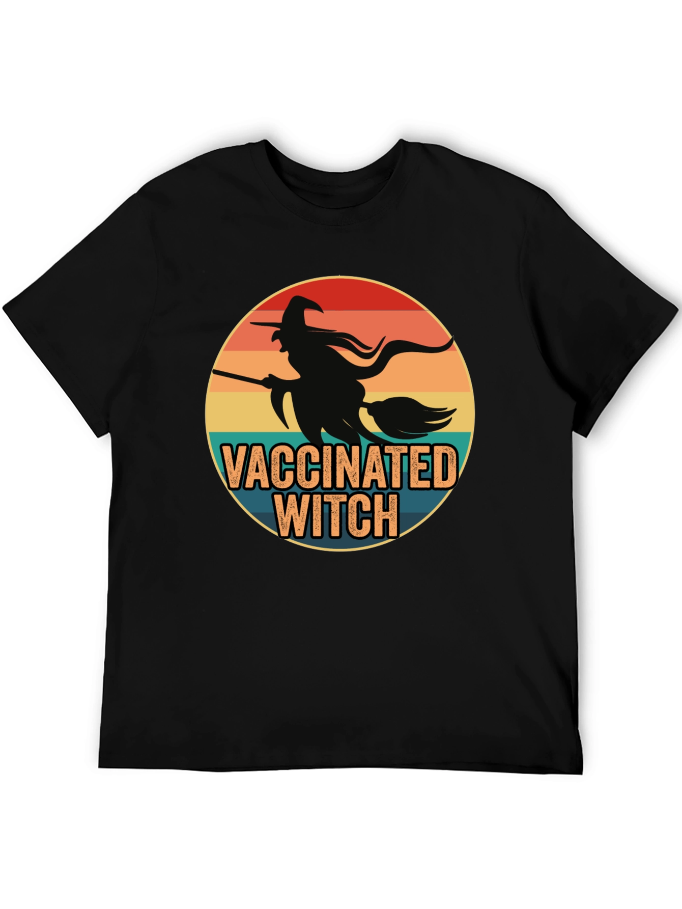 Vaccinated Witch T-Shirt - Halloween Design