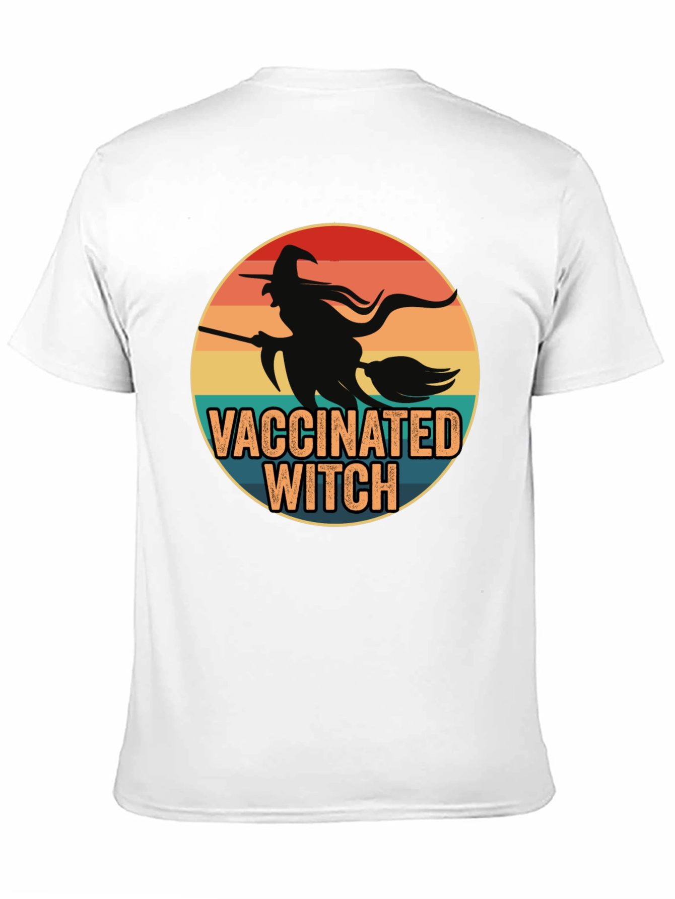 Vaccinated Witch T-Shirt - Halloween Design