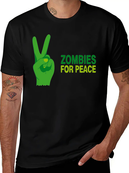 Zombies For Peace Modern Fit Casual T-Shirt ��� Clean And Versatile Design