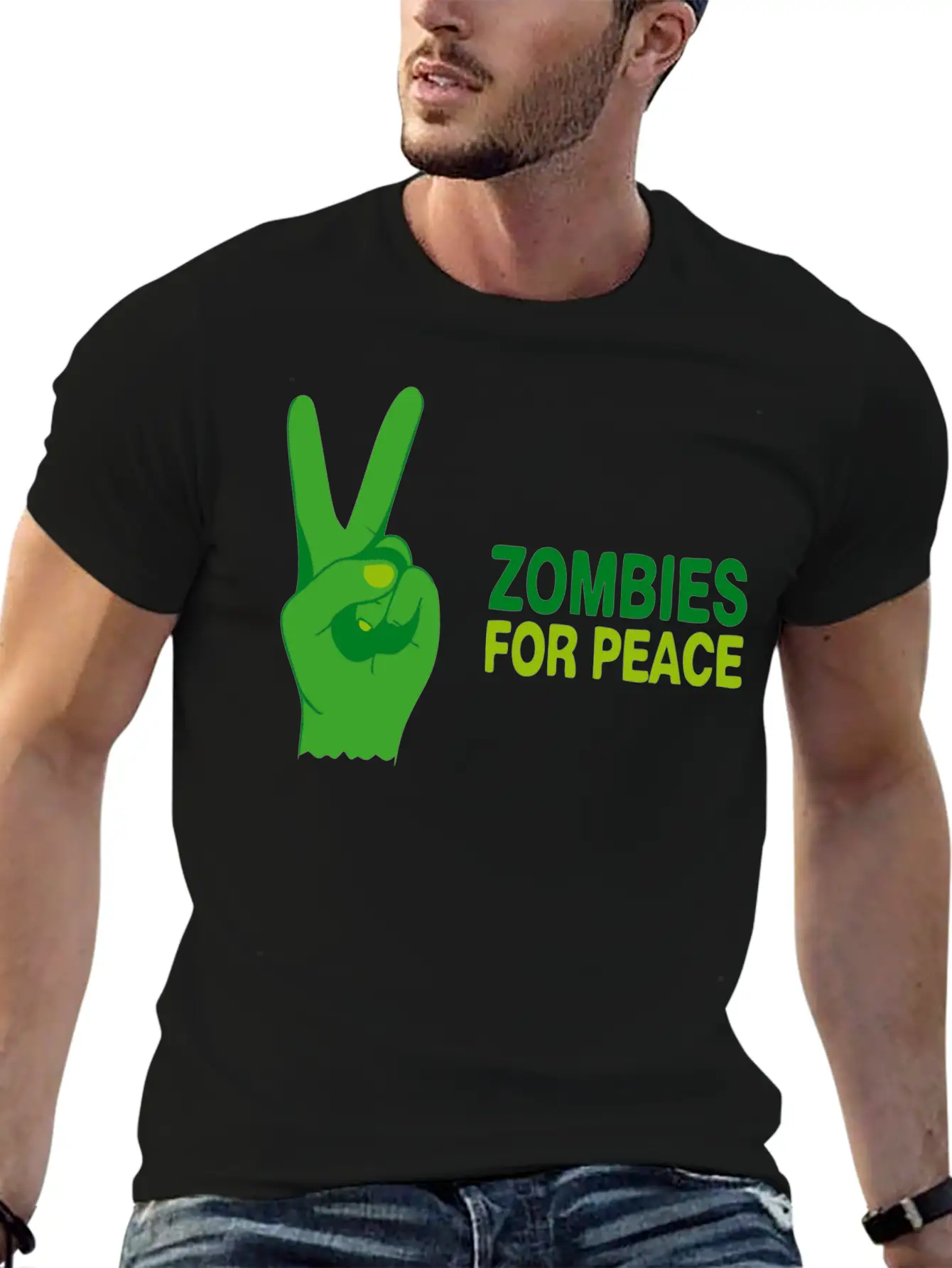 Zombies For Peace Modern Fit Casual T-Shirt ��� Clean And Versatile Design