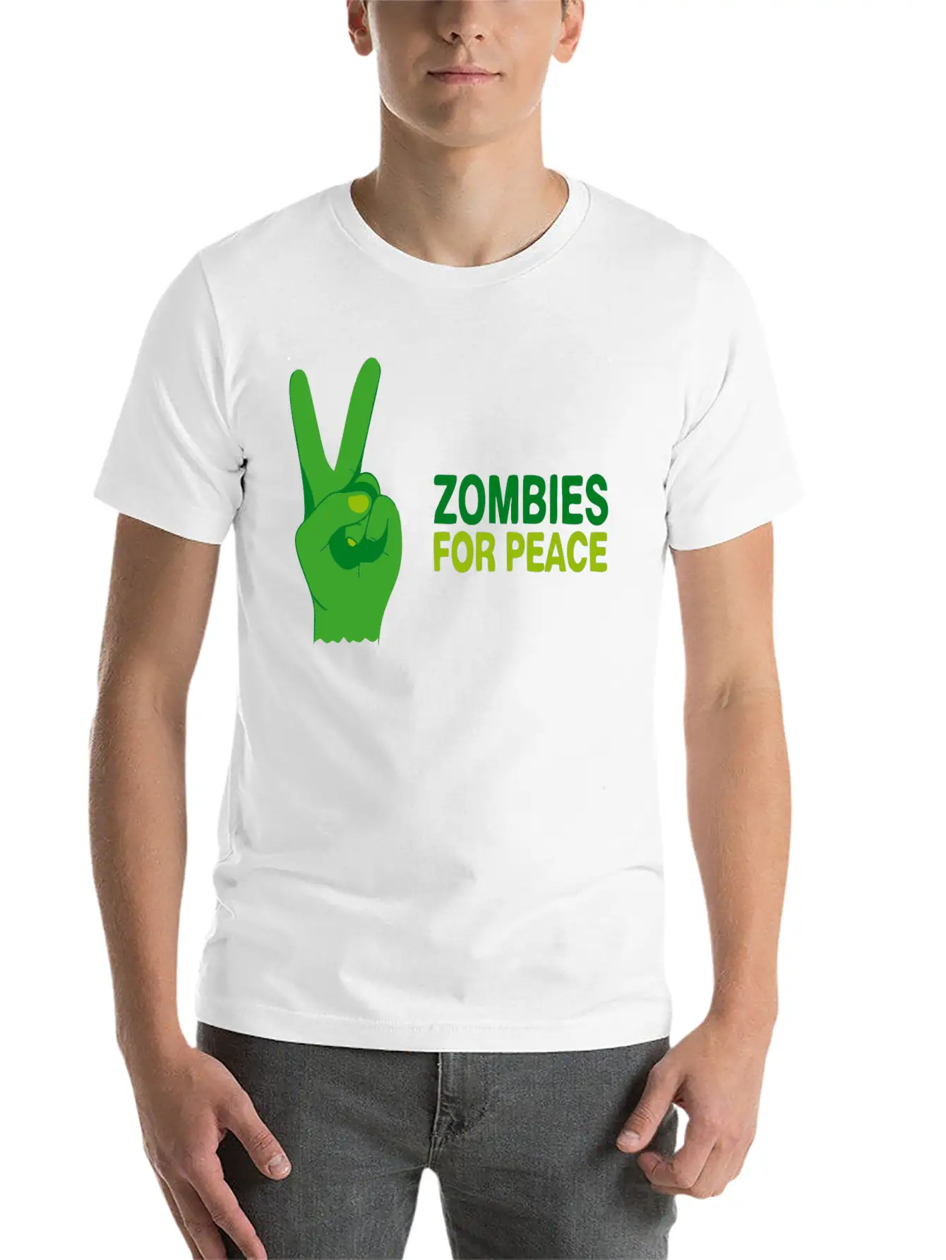 Zombies For Peace Modern Fit Casual T-Shirt ��� Clean And Versatile Design