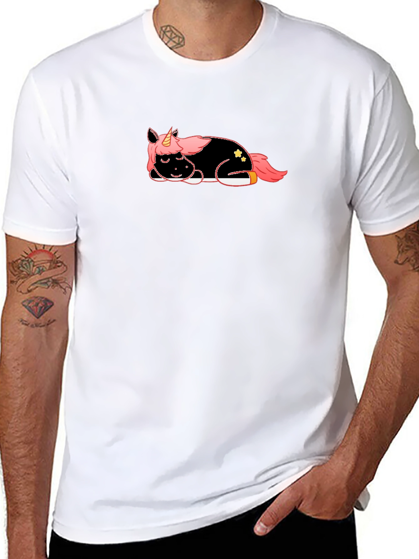 Unicorn Nap Black T-Shirt