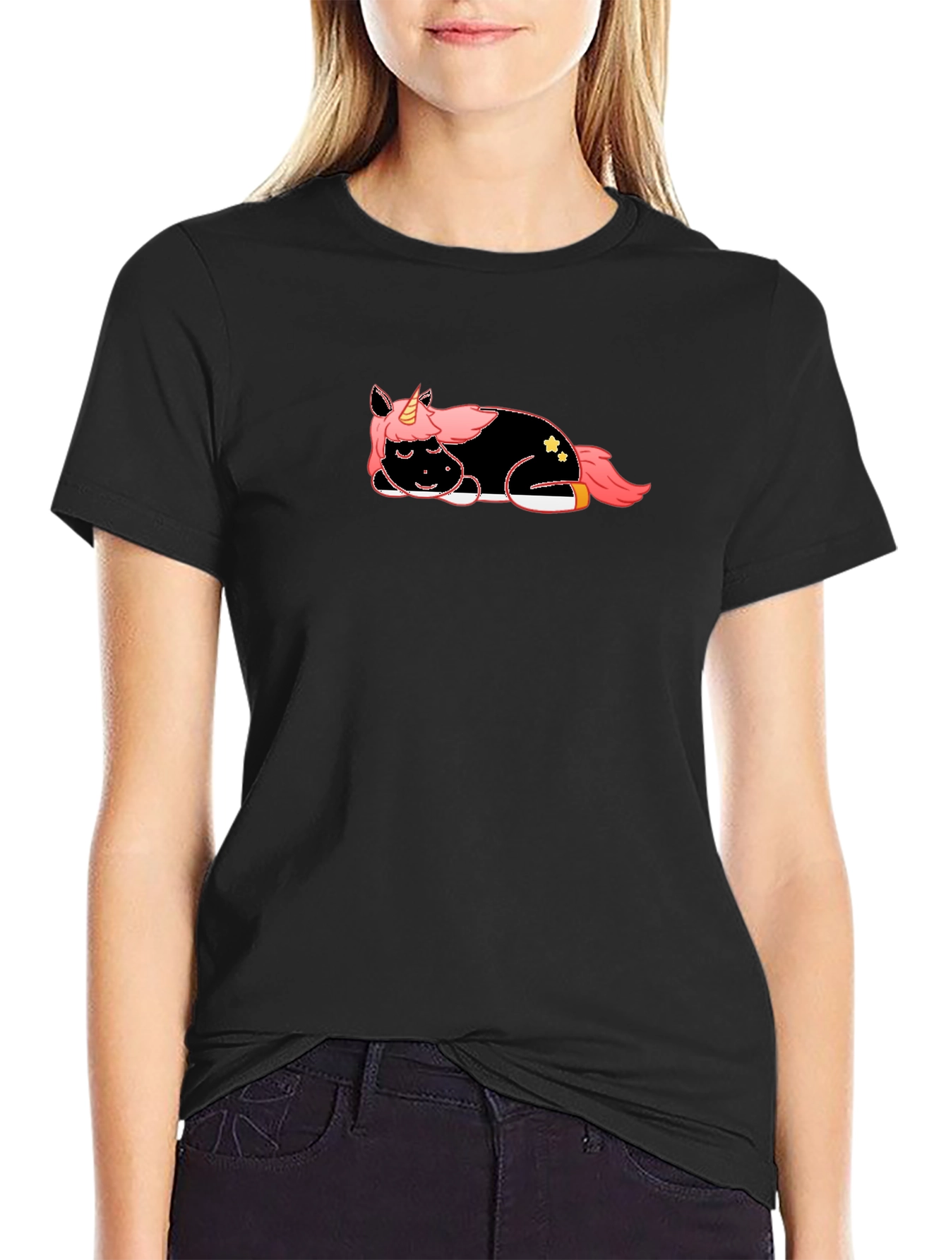 Unicorn Nap Black T-Shirt