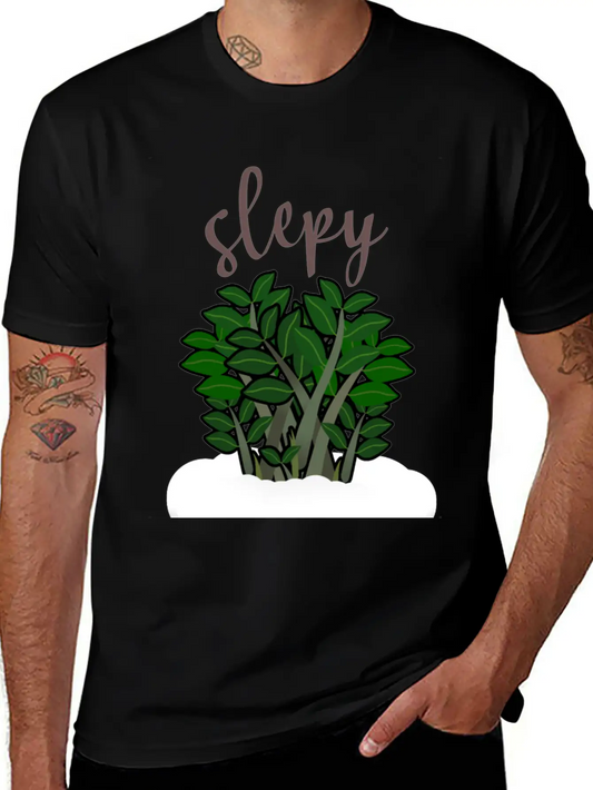 Zzplant Is Slepy Classic Fit Graphic Tee For Daily Comfort – Unisex Cotton Shirt