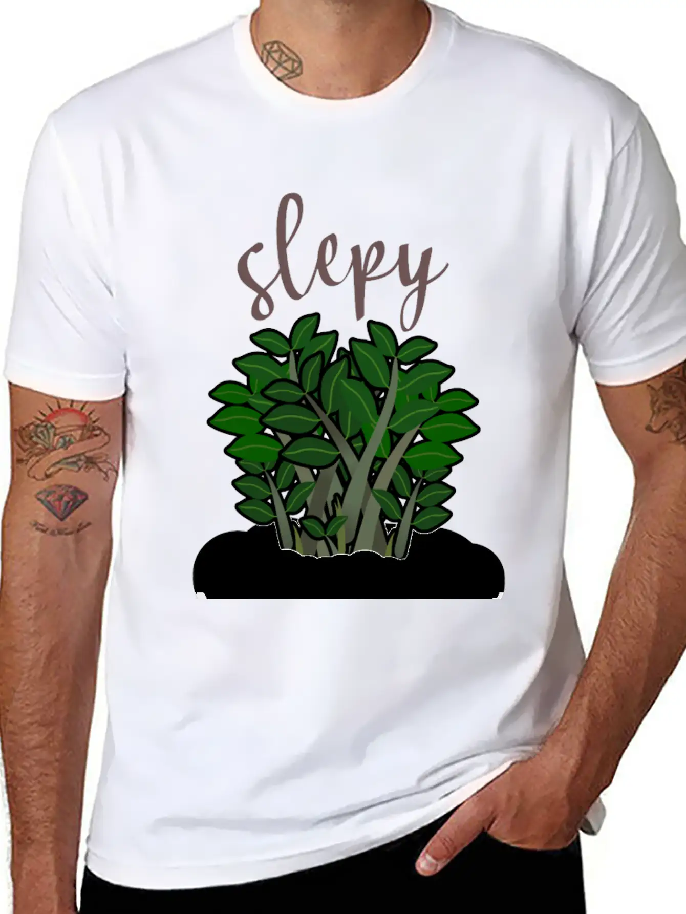 Zzplant Is Slepy Classic Fit Graphic Tee For Daily Comfort – Unisex Cotton Shirt